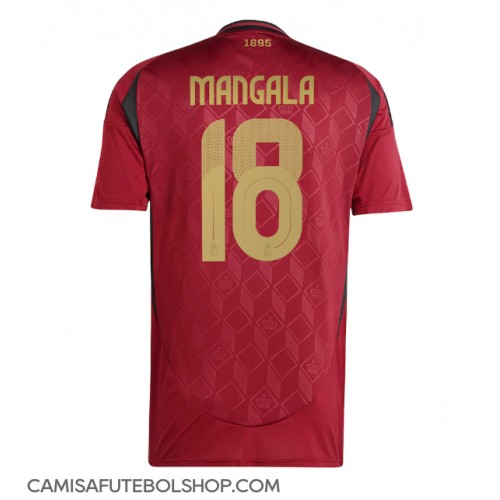 Camisa de time de futebol Bélgica Orel Mangala #18 Replicas 1º Equipamento Europeu 2024 Manga Curta